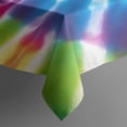 thumbnail image 3 of Rainbow Tie Dye Mandala Pattern Rectangle Tablecloth 60"x84",Waterproof Polyester Rectangle Table Cloth, Wipeable Spillproof Polyester Tablecloth for Dining, Camping, Indoor and Outdoor, 3 of 5