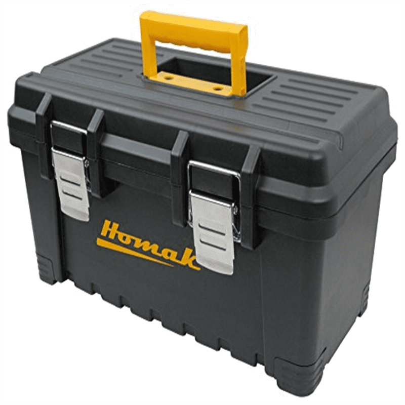 Homak Bk00216001 Plastic Tool Box With Metal Latches 16 Inch Black
