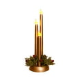 thumbnail image 2 of Candle Holder Christmas Simulation Candle Ornaments Christmas Desktop Decoration Candlestick Nightlight Furnishings Christmas Candlestick Holder, 2 of 6