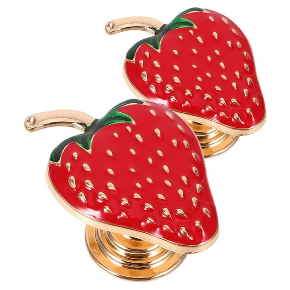 2 Pcs Dresser Drawer Handles Wardrobe Handle Knobs Closet Door Knobs Strawberry Cabinet Handles Small Door Knobs Decorative Knobs