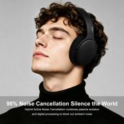 Srhythm Nicecomfort 35 (2nd Gen) Hybrid Noise Cancelling Headphones,Bluetooth 6.0, 5Microphones with ENC, Transparency, Spatial Audio, 140H Playtime, Low Latency, Custom EQ via App