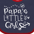 thumbnail image 4 of Inktastic Papa's Little Girl with Hearts Flower and Butterfly Girls Baby Bib, 4 of 4