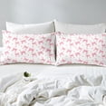 thumbnail image 3 of Erosebridal Princess Bowknot Fitted Sheet Set Queen, Pink Ribbon Bedding Queen Size, Cartoon Theme Decor 3pcs（No Top Sheet）, 3 of 6