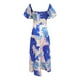 thumbnail image 3 of WILLBEST Vestidos de Verano para Mujer, Modernos, Bohemios, con Estampado Floral, Cuello Redondo, Manga Corta, Cuello En V, Vestido Largo Extra Grande, 3 of 3