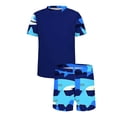 thumbnail image 4 of ZOYOEN Boys Rash Guard Swimsuits 2 Piece- Short Sleeve Quick Dry Kids Swim Trunks Swimwear Set Multicolor Size 5-6Years, 4 of 9