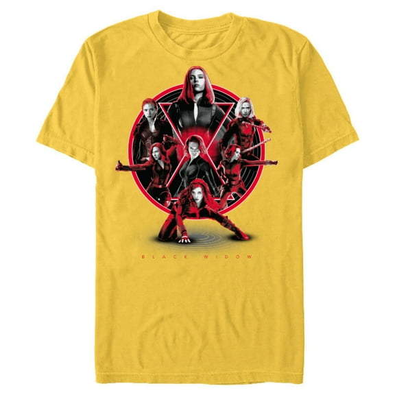 Marvel Avengers Black Widow Multiplied - Short Sleeve Blended T-Shirt for Adults - Customized-Yellow