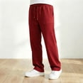 thumbnail image 5 of CONZONE Kids Boys Uniform Sweatpants Straight Leg Sweat Pants for Child Elastic Waist Drawstring Back To School Fall Winter Athletic Jogger Pants with Pockets, 5 of 8
