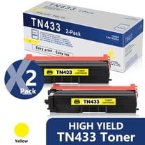 TN433 Toner Cartridge 2 Pack Yellow Compatible for Brother TN-433 Toner for HL-L8360CDW Printer
