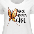 thumbnail image 4 of Inktastic West Virginia Girl- Butterfly Women's Plus Size T-Shirt, 4 of 5