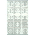 thumbnail image 3 of SAFAVIEH Dhurries Valentina Geometric Area Rug, Blue/Ivory, 4' x 6', 3 of 11