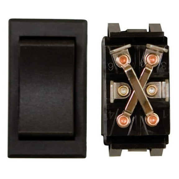 4 Pin Terminal Slide Out Momentary Switch - Black