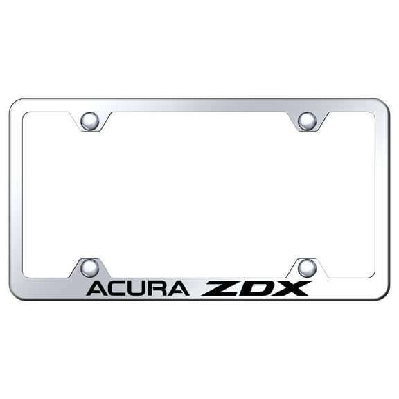 Acura ZDX Laser Etched Logo Wide Body License Plate Frame (Chrome)