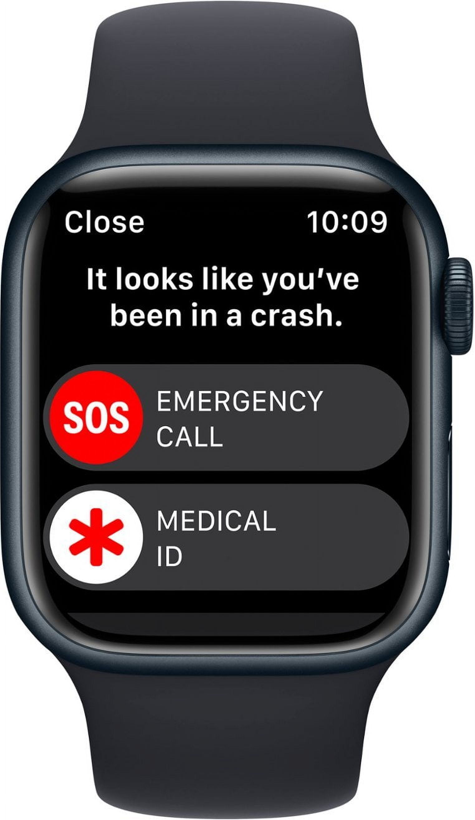 Restored Apple Watch Series 8 GPS 45mm Midnight Aluminum Case with Midnight Sport Band - S/M. Fitness Tracker, Blood Oxygen & ECG Apps, Always-On Retina Display (Refurbished)
