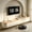 White and Wood, variant on Wall Mounted Floating TV Stand Modern Media Console with 2 Drawers 2 Silent Doors for Living Room Home Office (Oak 200CM/78.7'')