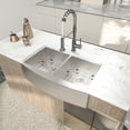 thumbnail image 2 of Logmey 33"Lx20"W Double Bowl Farmhouse Kitchen Sink  Stainless Steel Sink with Strainer, 2 of 9