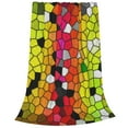 thumbnail image 2 of Sikiie Colorful Tie Dye Stained Glass 1 Ultra-Soft Micro flannel Blanket Luxury All Seasons Warm Blanket for Bedding Sofa and Travel (4 sizes)-80"x60", 2 of 7