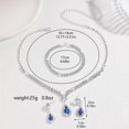 thumbnail image 5 of Silver Jewelry Set for Prom,Elegant Prom Jewelry Set Crystal Rhinestone Necklace Earrings Bracelet Brides Wedding Prom Dresses Costume Jewelry Accessories for Women, 5 of 7
