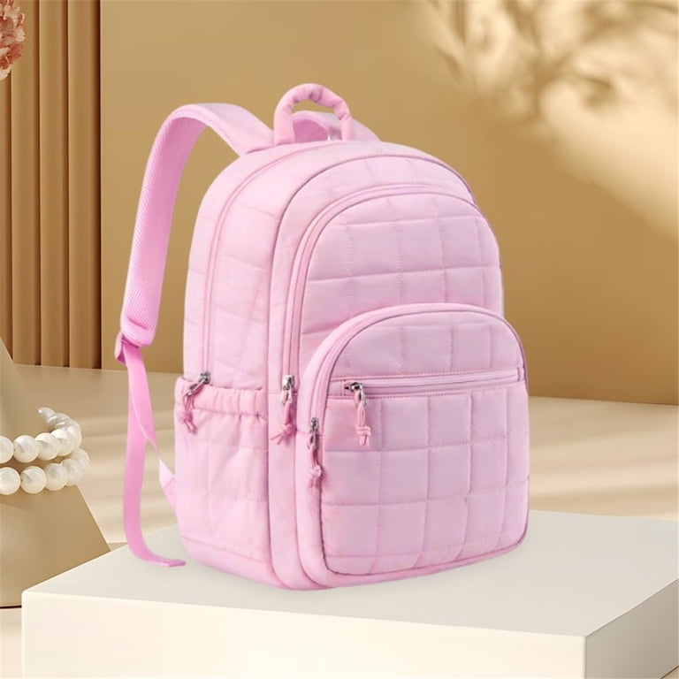 Quilted 15.6 Inch Laptop Backpack Water Resistant Lightweight Travel Daypack Lightweight Laptop Backpack, Travel Backpack for Women  main image 3