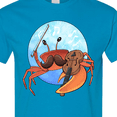 thumbnail image 4 of Inktastic Fun Fiddler Crab with Violin and Mustache T-Shirt, 4 of 5