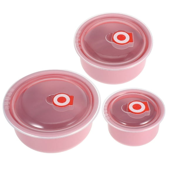 Masteelf Pink Airtight Food Storage Containers for Kitchen with PP Material Keeps Fruits and Vegetables Fresh 3pcs
