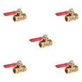 thumbnail image 2 of mmirethe Various Type Ball Valve Threaded Brass Ball Valve FF 12mm Red 5Set, 2 of 6