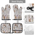 thumbnail image 3 of Alpacas Oven Mitts and Pot Holders Sets of 2 Pcs Heat Resistant Oven Gloves and Hot Pads Polyester Potholders Non-Slip BBQ Gloves for Kitchen,Cooking,Baking, Grilling, 3 of 6