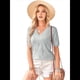thumbnail image 3 of Suéter de Corta para Mujer, -Verano 2025, Moda, Elegante, Informal, Blusa de Punto Versátil Gris S, 3 of 8
