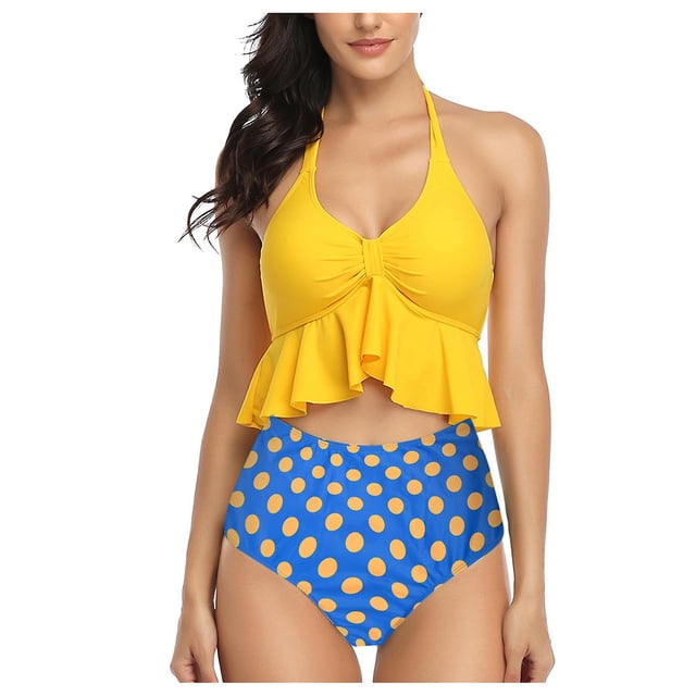 Traje de baño de una pieza HUOGUO para mujer, sexy, con pechos altos degradados
