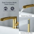 thumbnail image 2 of Luxury 360 Degree Rotatable Roman Tub with Hand Shower Trim, Brushed Gold, Deck Mounted Waterfall Bathtub Faucet, Brushed Gold(with cUPC Certificated), 2 of 5