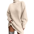 thumbnail image 1 of Lumento Women Oversized Turtleneck Chunky Pullover Sweaters Cowl Neck Long Sleeve Winter Loose Knit Sweaters, 1 of 3