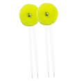 thumbnail image 3 of Pack de 2 cordones de patines infantiles con bolas de peluche y cascabeles para actividades al aire libre amarillo, 3 of 9