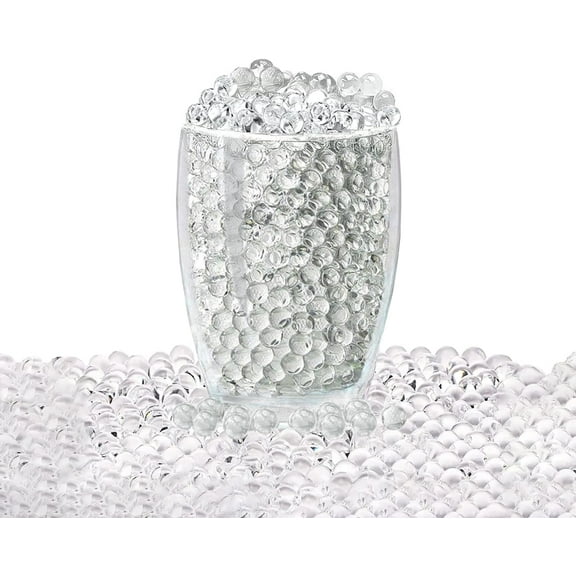 VIGOR PATH 50,000 Small Water Gel Beads - Floating Pearls - Water Absorbent Beads Decorative Vase Fillers for Weddings, Floating Candle & Parties (Clear)