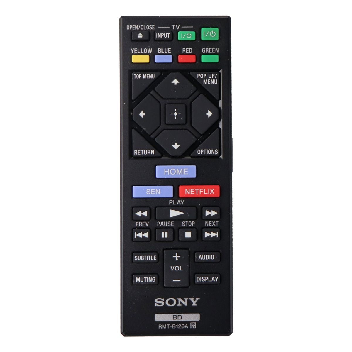 OEM Remote Sony RMTB126A for Select Sony BluRay Players