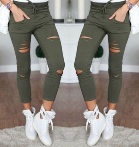 pants with holes women's