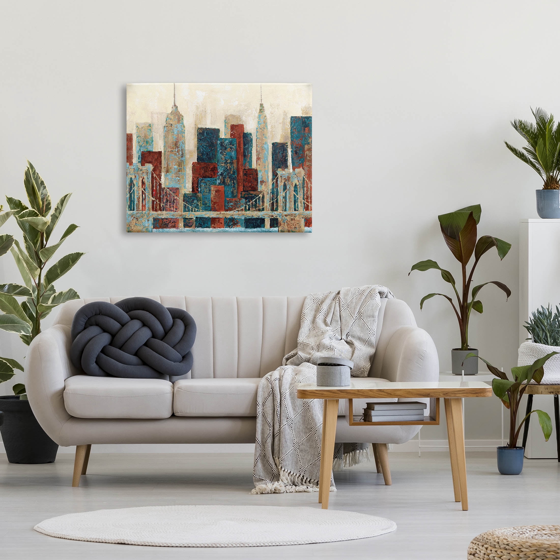 Stupell Industries Urban City Bridge Architecture Painting Gallery Wrapped Canvas Print Wall Art, Design by Cloverfield & Co.