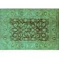 thumbnail image 1 of Ahgly Company Machine Washable Indoor Rectangle Oriental Turquoise Blue Industrial Area Rugs, 5' x 7', 1 of 4