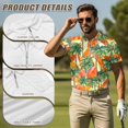 thumbnail image 5 of Aplkyhs Tropical Palm Tree Matching Golf Shirts for Couple Quarter Zip Couple Golf Matching Outfits Breathable Fabric Mens Hawaiian Shirt Keep Cool in Hot Weather Machine Washable, 5 of 6