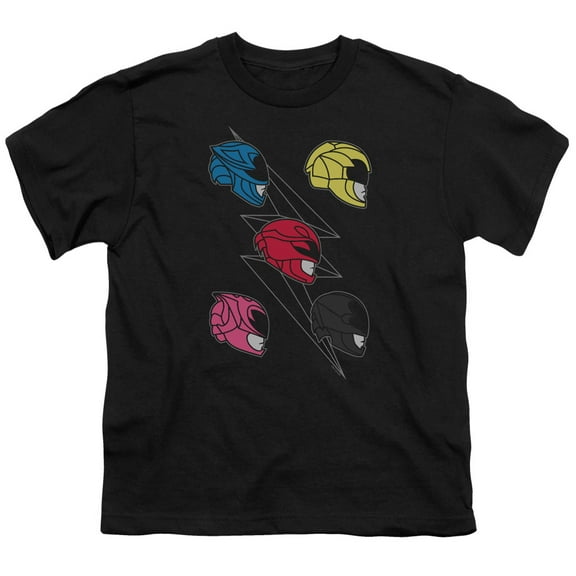 Power Rangers - Line Helmets - Youth Short Sleeve Shirt - Medium
