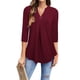 thumbnail image 1 of Blusa de mujer con mangas 3/4, elegante camiseta tipo túnica con cuello en V, 1 of 1