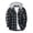 White, variant on UDAUDU Men's Flannel Hoodie Shirts Button Down Plaid Shirt Casual Long Sleeve Business Office Loose Fit Hoodie Shirts with Pocket XL