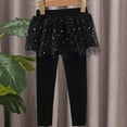 thumbnail image 2 of Girls Leggings,Pants Tutu Ruffle Skirt Pull On Warm Clothing Leggings for Girls School Wear,Leggings for Girls,Black,6 Years, 2 of 3
