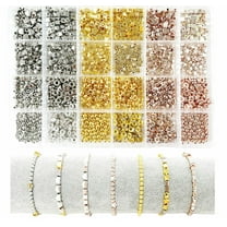 Gold Beads for Jewelry Making Spacer Beads for Bracelets for Adults Kids Crafts Gifts for Birthday Christmas Easter Halloween Gold Rose Gold Silver 1740Pcs