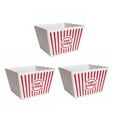 thumbnail image 5 of 2 Pcs Plastic Popcorn Boxes Bucket Classic Popcorn Containers for Movie Night 9.25" Square x 5.9" Deep, 5 of 7
