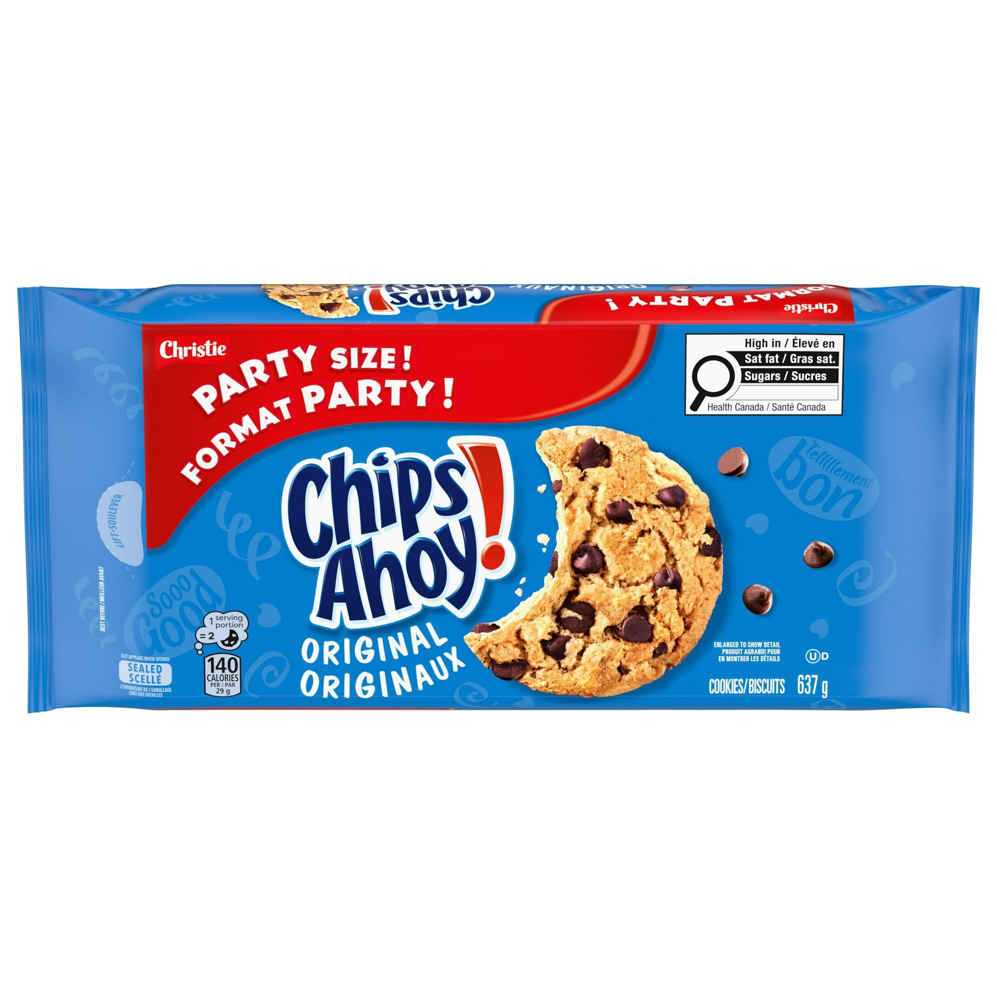 cookies サイズs 青 Chips Ahoy! Original Cookies, Chocolate Chip , Party Size - Walmart.ca