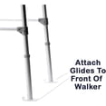 thumbnail image 3 of Carex White Walker Ski Glides Plastic 2.30 in. H X 3.50 in. L, 3 of 4