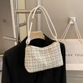 thumbnail image 2 of Bolso de hombro de invierno para mujer, bolso de mano con cremallera, bolso de moda, bolso cruzado (blanco, 2 of 6