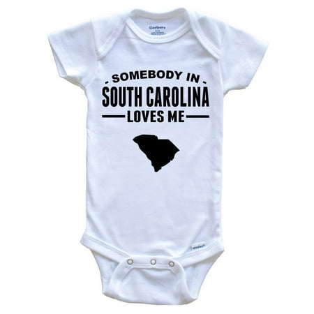 

Somebody In South Carolina Loves Me Baby Bodysuit - South Carolina Baby Bodysuit