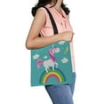thumbnail image 2 of ABPHQTO Fairy Unicorn Rainbow Horse Pony Magic Animal Canvas Bag Reusable Tote Grocery Shopping Bags Tote Bag 14x16 inch, 2 of 2
