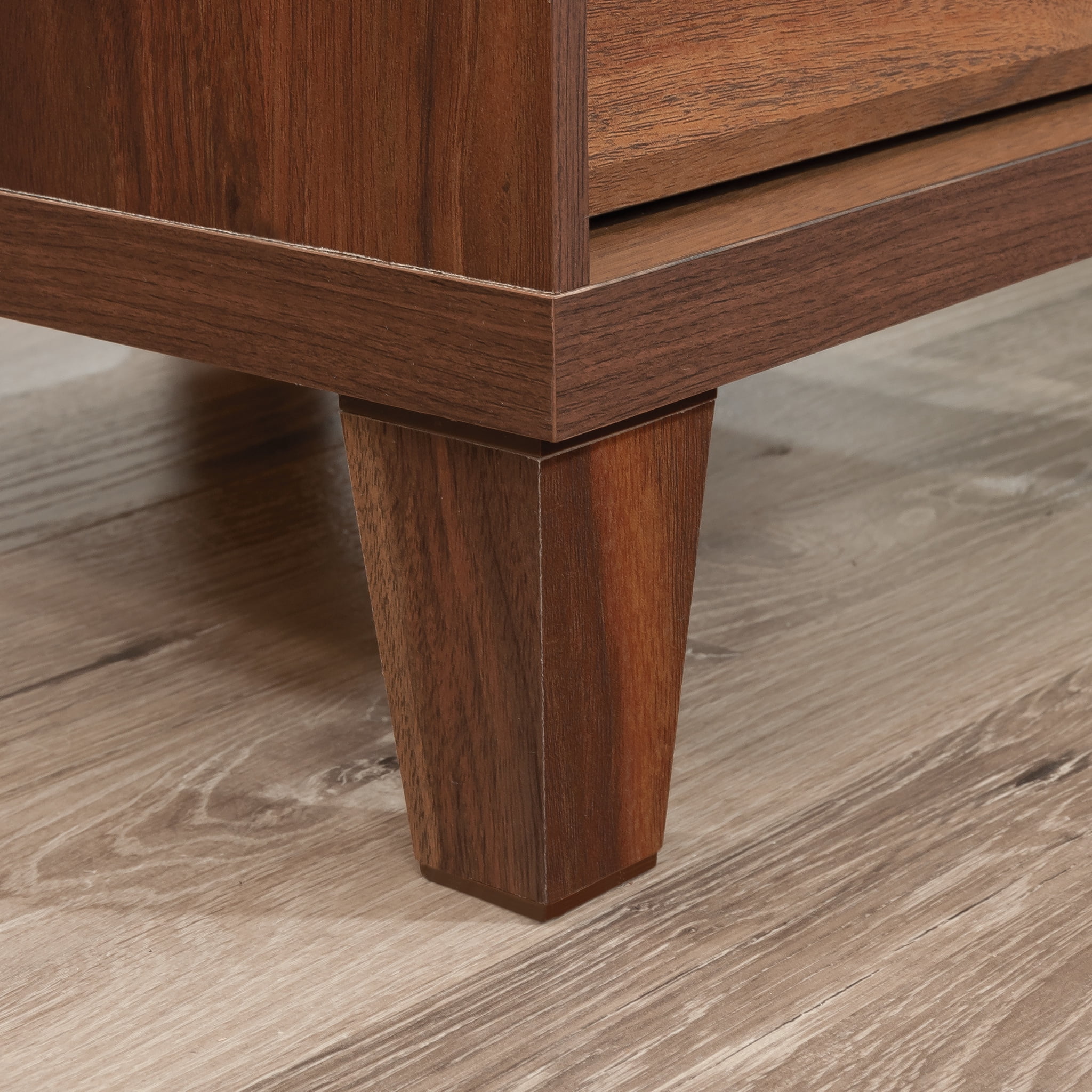 Sauder Willow Place L-Shaped Home Office Desk, Grand Walnut Finish
