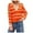 Red, variant on TJAZFJPA Womens Sweaters Plus Size Crew Neck Sweater Stitching Striped Sweater Lapel Loose Plus Size Sweater Women Fall Sweaters for Women 2024 Pumpkin Plus Size Mock Neck Sweater